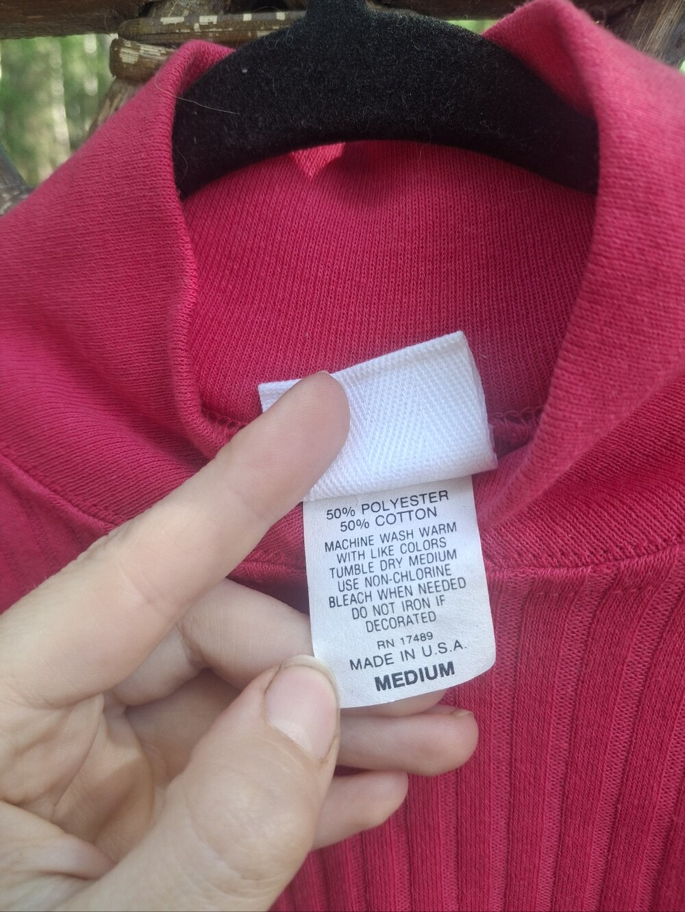 Girl's Ribbed Funnel Neck Sweater - Pink - Picture 3 of 5
